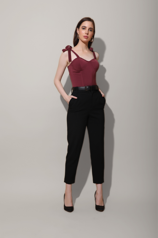 Torqadorn - Maroon Corset Top