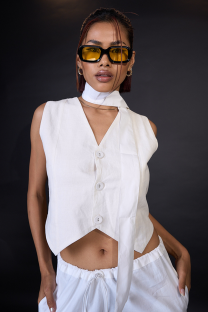 SPELL BY SMOKESHOW - STELLA Vest in White