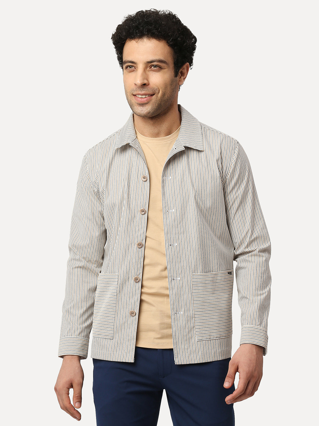 One Mile - Soft Touch Ochre Yellow Chore Shacket - For Men