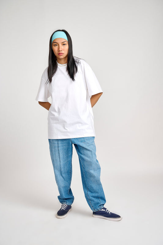 BONKERS CORNER - White Heavyweight Oversized T-Shirt