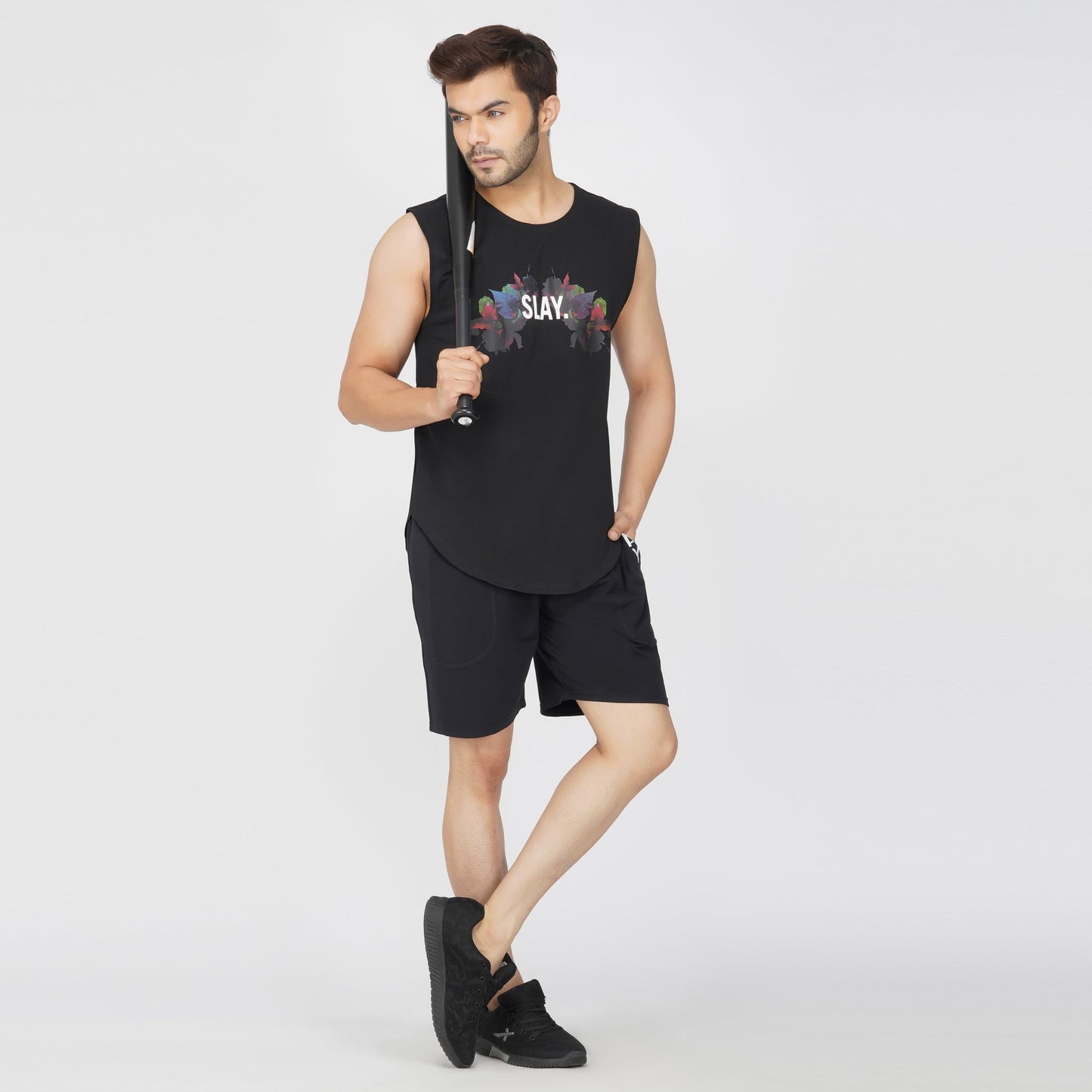 Clothing to Slay - SLAY. Men's Activewear Black Sports Shorts