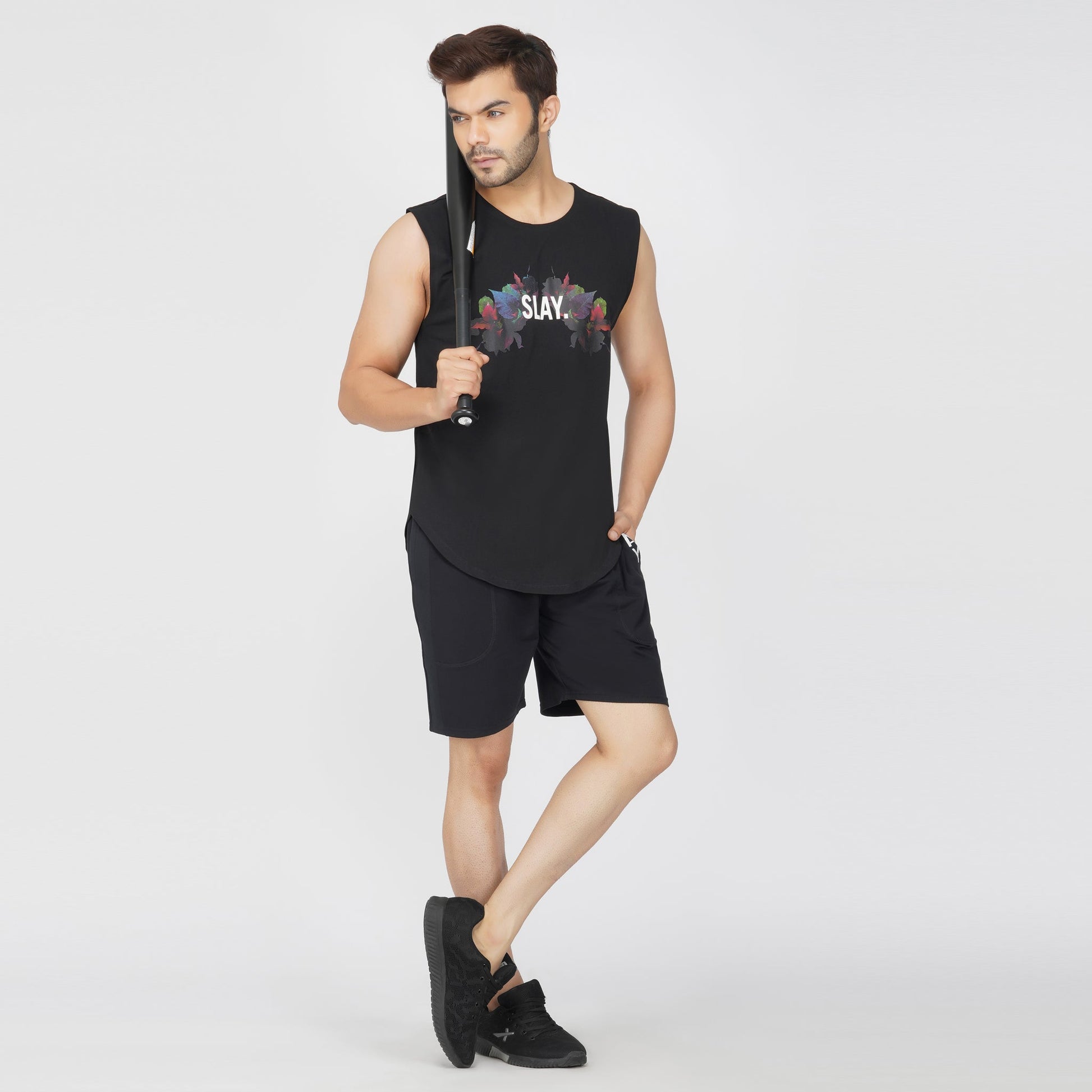 Clothing to Slay - SLAY. Men's Activewear Black Sports Shorts