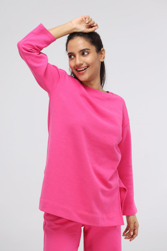 NeceSera - Pink Terry Long Pullover