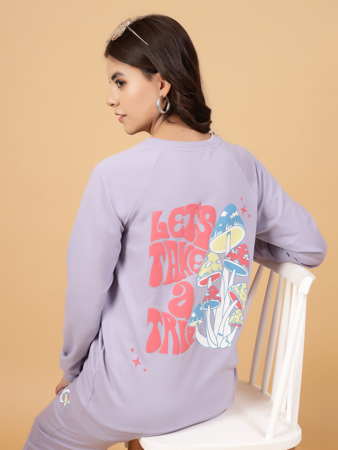 Rigo - Women Magic Mushroom Puff Print Oversized Co-Ord