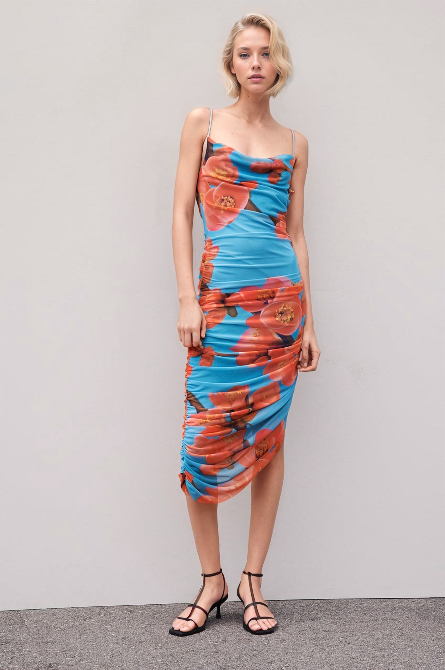 MYWISHBAG - MWB Printed Drape Tulle dress