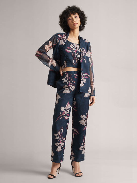 Zaccai - Nautilis Blue Floral Powersuit