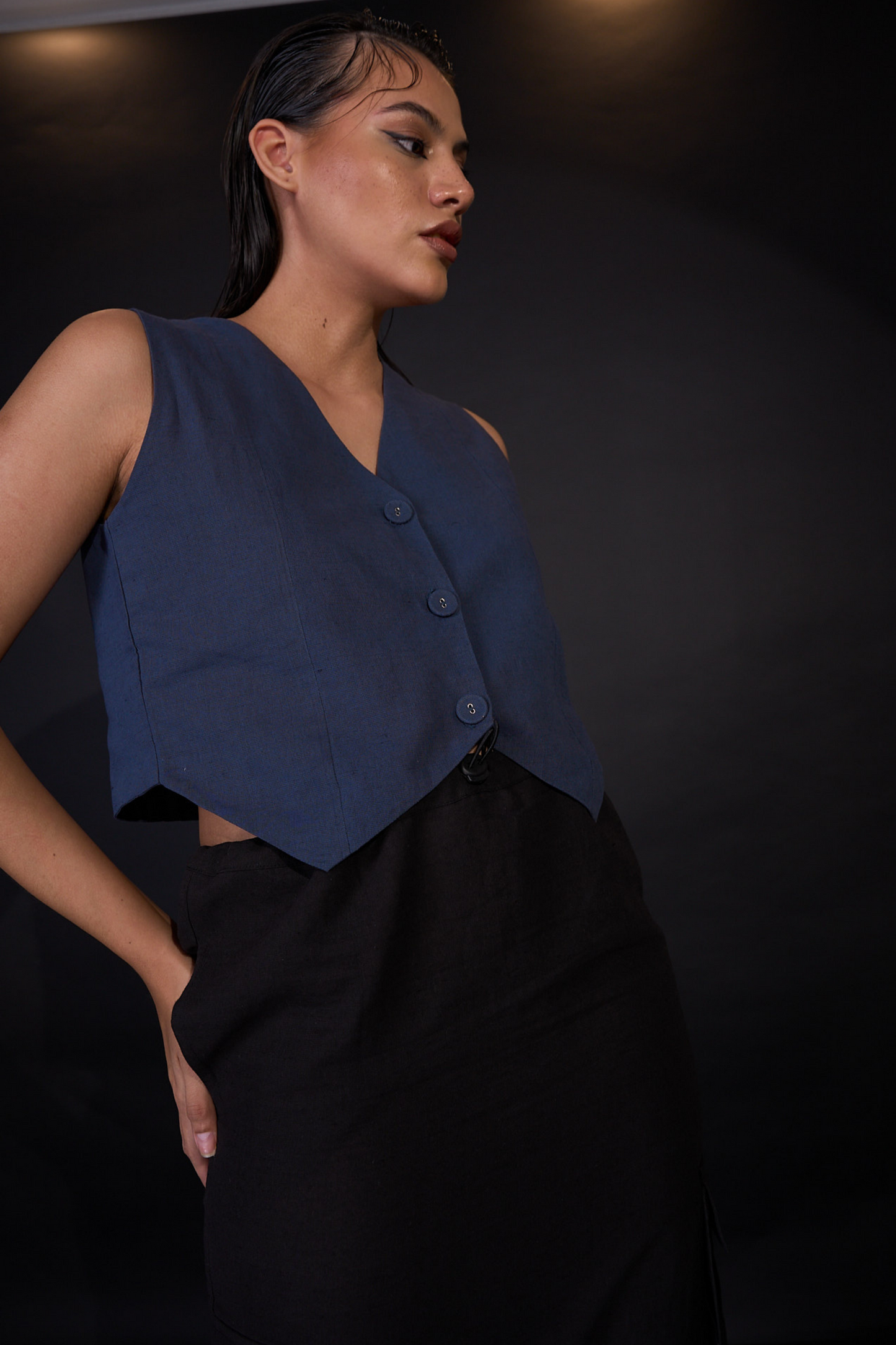 SPELL BY SMOKESHOW - STELLA Vest in Blue