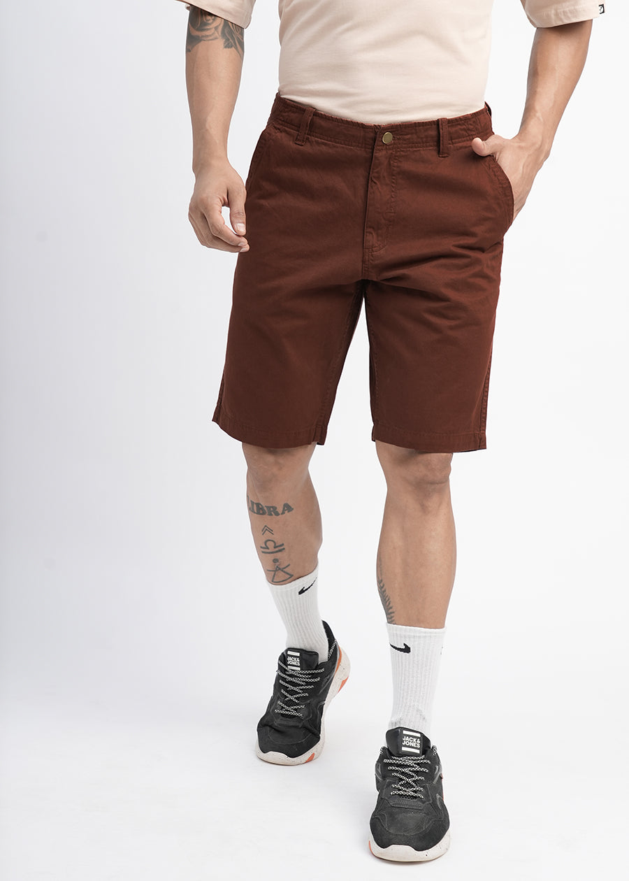 Pronk - Mens Twill Shorts - Maroon
