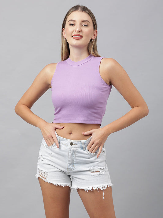 Color Capital - Lavender High Neck Vest