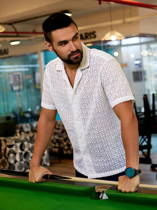 Campus Sutra - Floral Embroidered Shirt