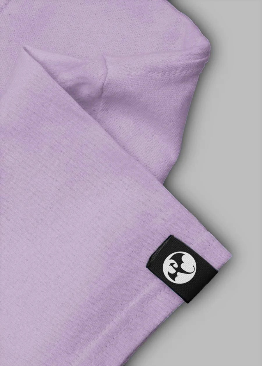 Women Solid Half Sleeve T-Shirt - Lilac