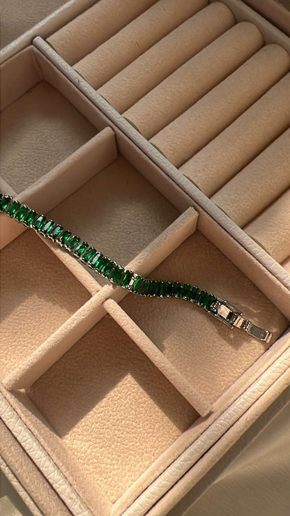 Glam silver tennis bracelets