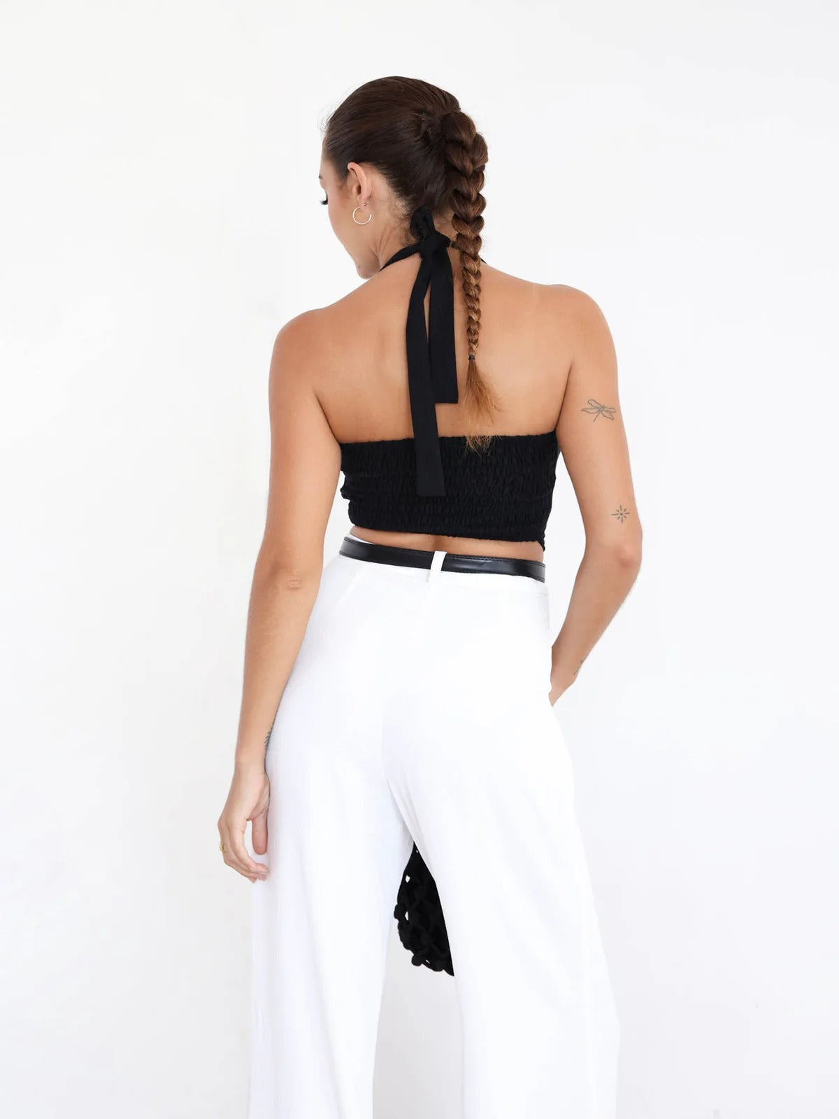 Halter Neck Button Down Top