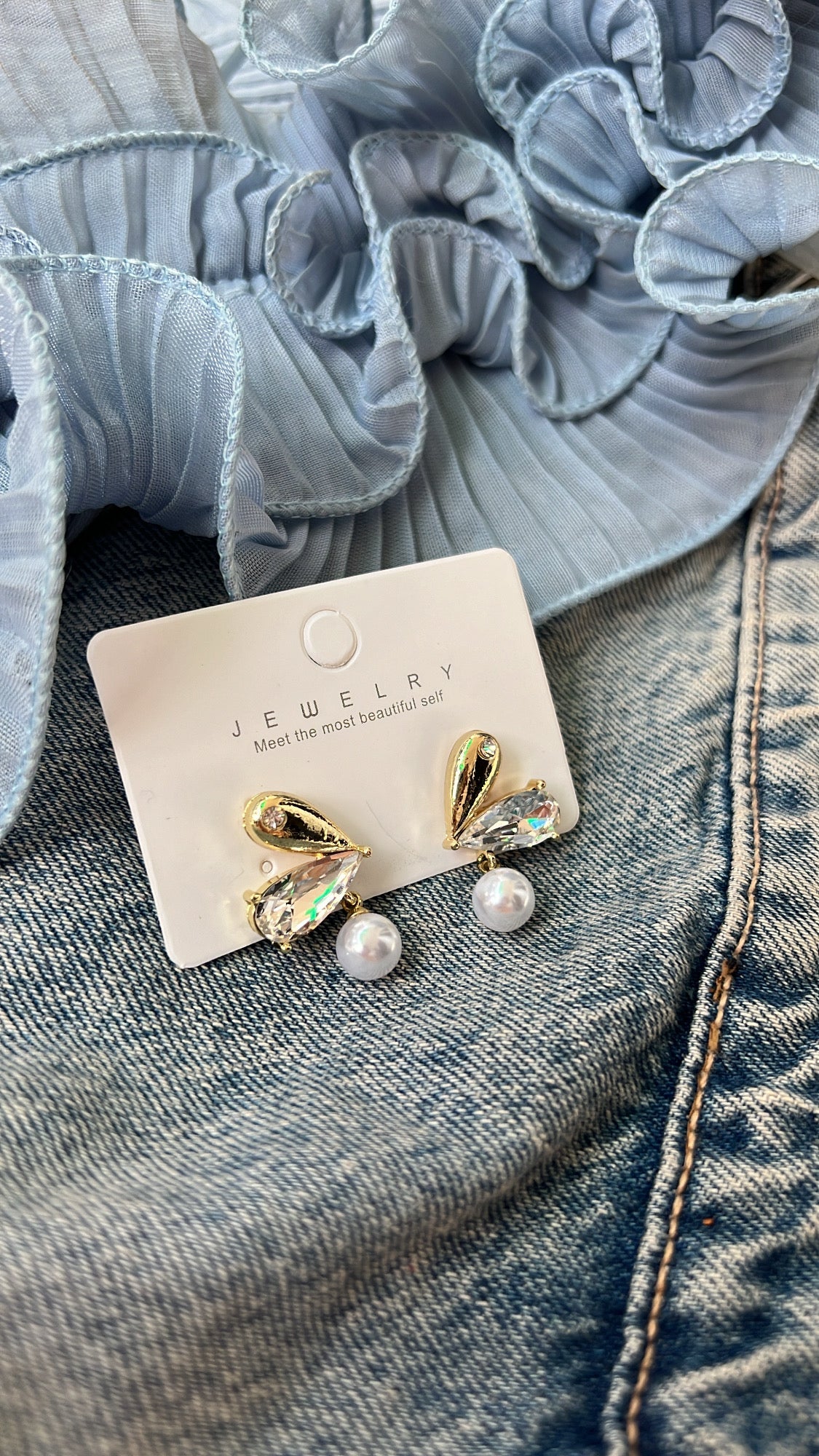 Butterfly Pearl Earrings
