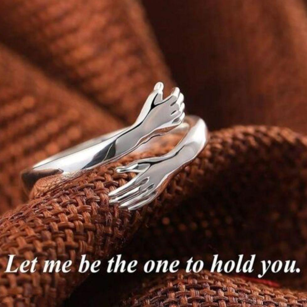 Pack of 3 Silver-Plated Friendship Loved Ones Hug Ring