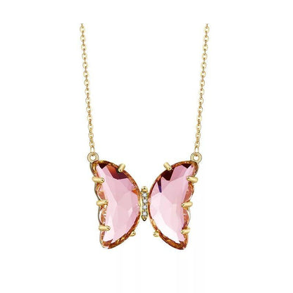 Stylish Pink Butterfly Necklace For Women and Girls