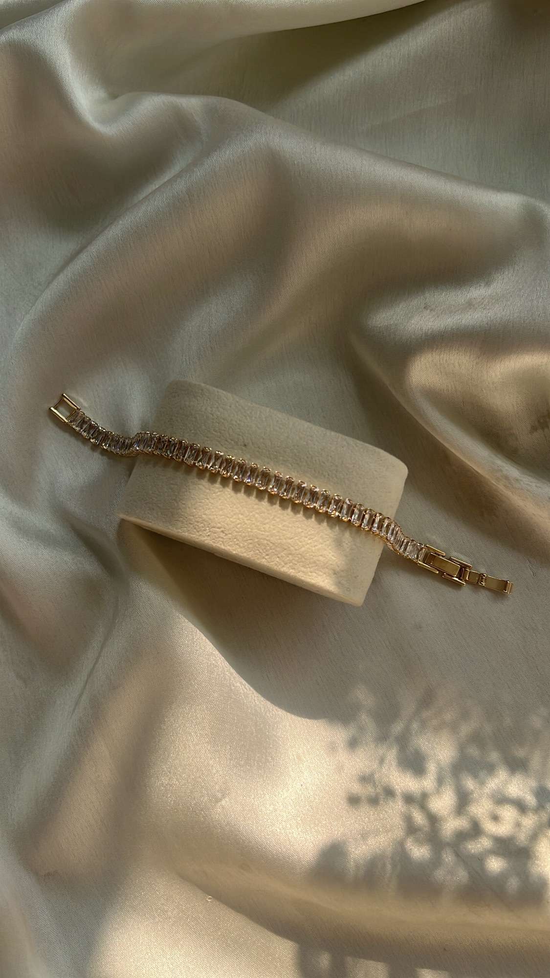 Glam golden tennis bracelets