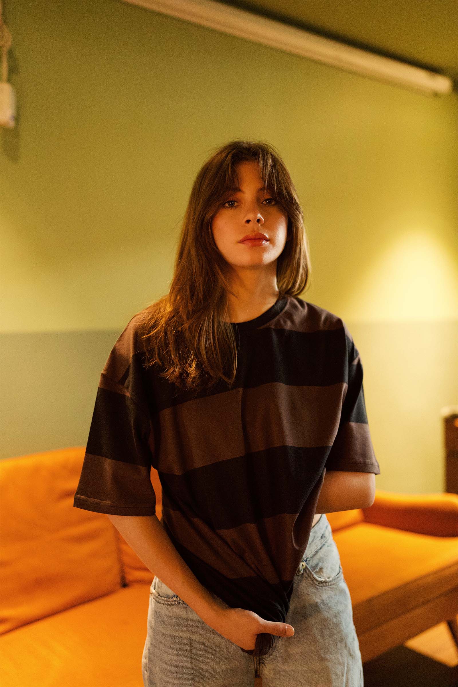 BONKERS CORNER - Coco Stripes Heavyweight Oversized T-Shirt