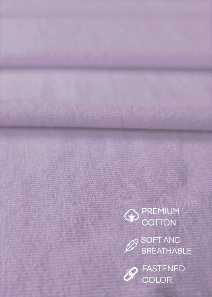 Women Solid Half Sleeve T-Shirt - Lilac