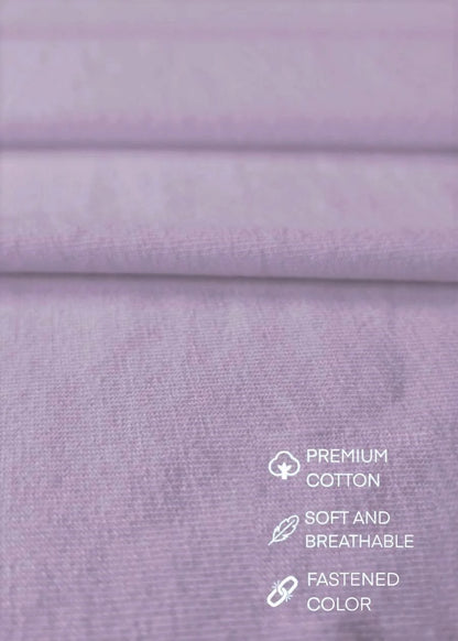 Women Solid Half Sleeve T-Shirt - Lilac