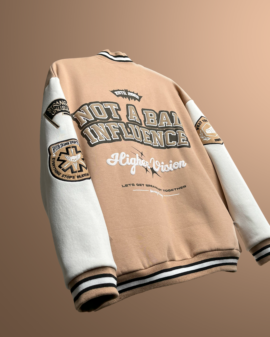 WHAT THE FLEX - NOT A BAD INFLUENCE Varsity Jacket
