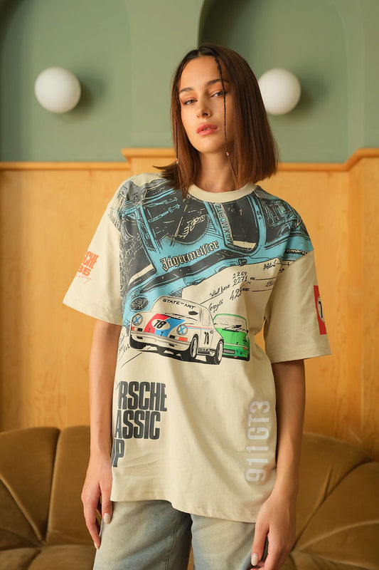BONKERS CORNER - Porsche 1985 Oversized T-Shirt