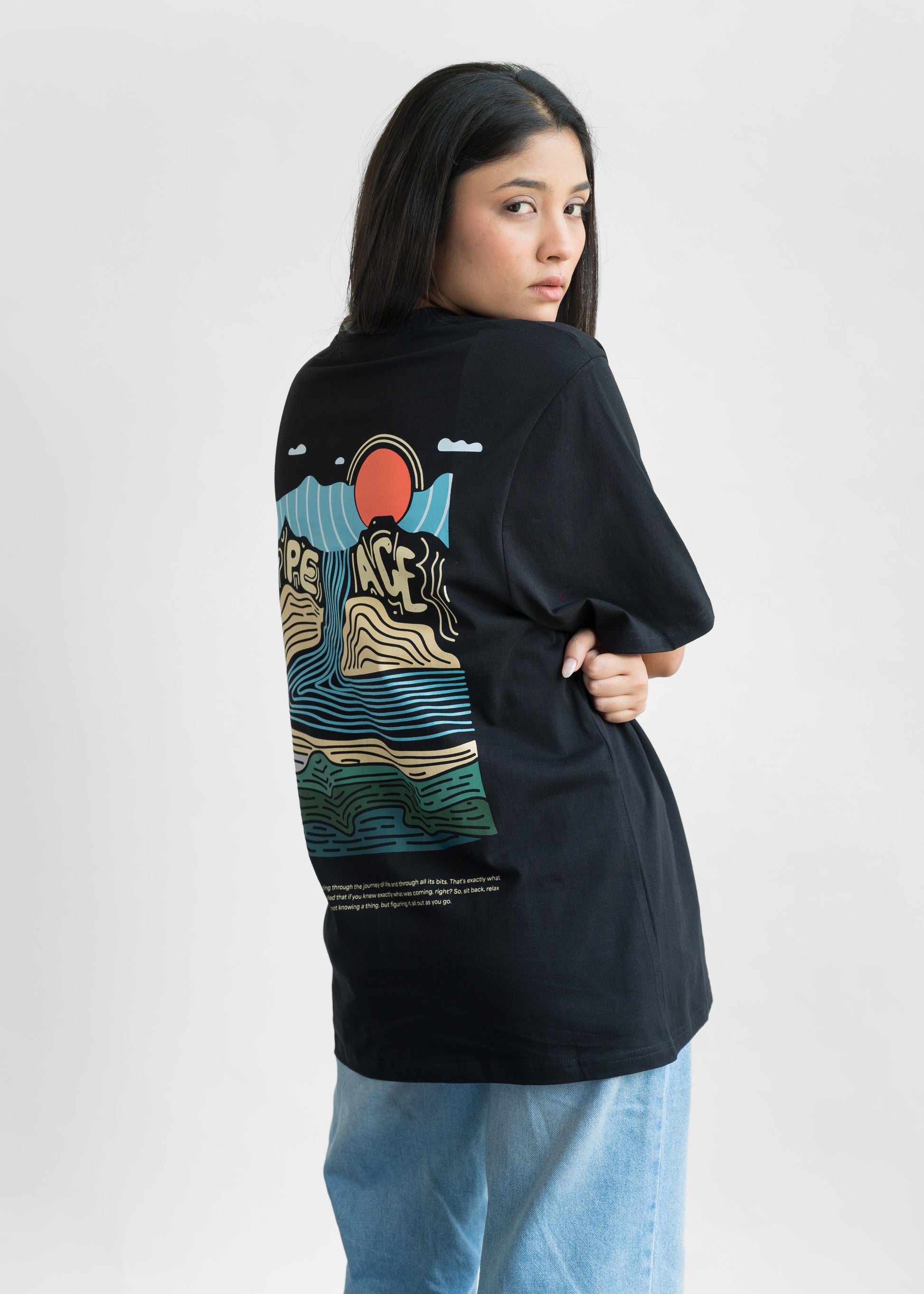 Desi Minimals - At Peace - Relax Fit T-Shirt