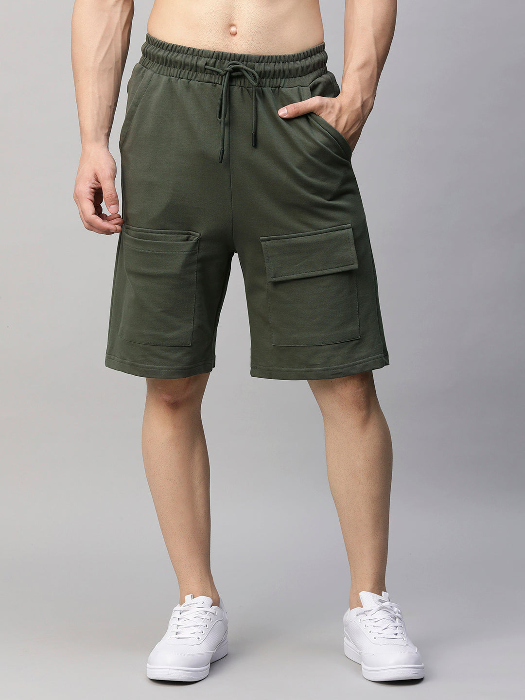 Pronk - Mens Cargo Shorts - Olive Green
