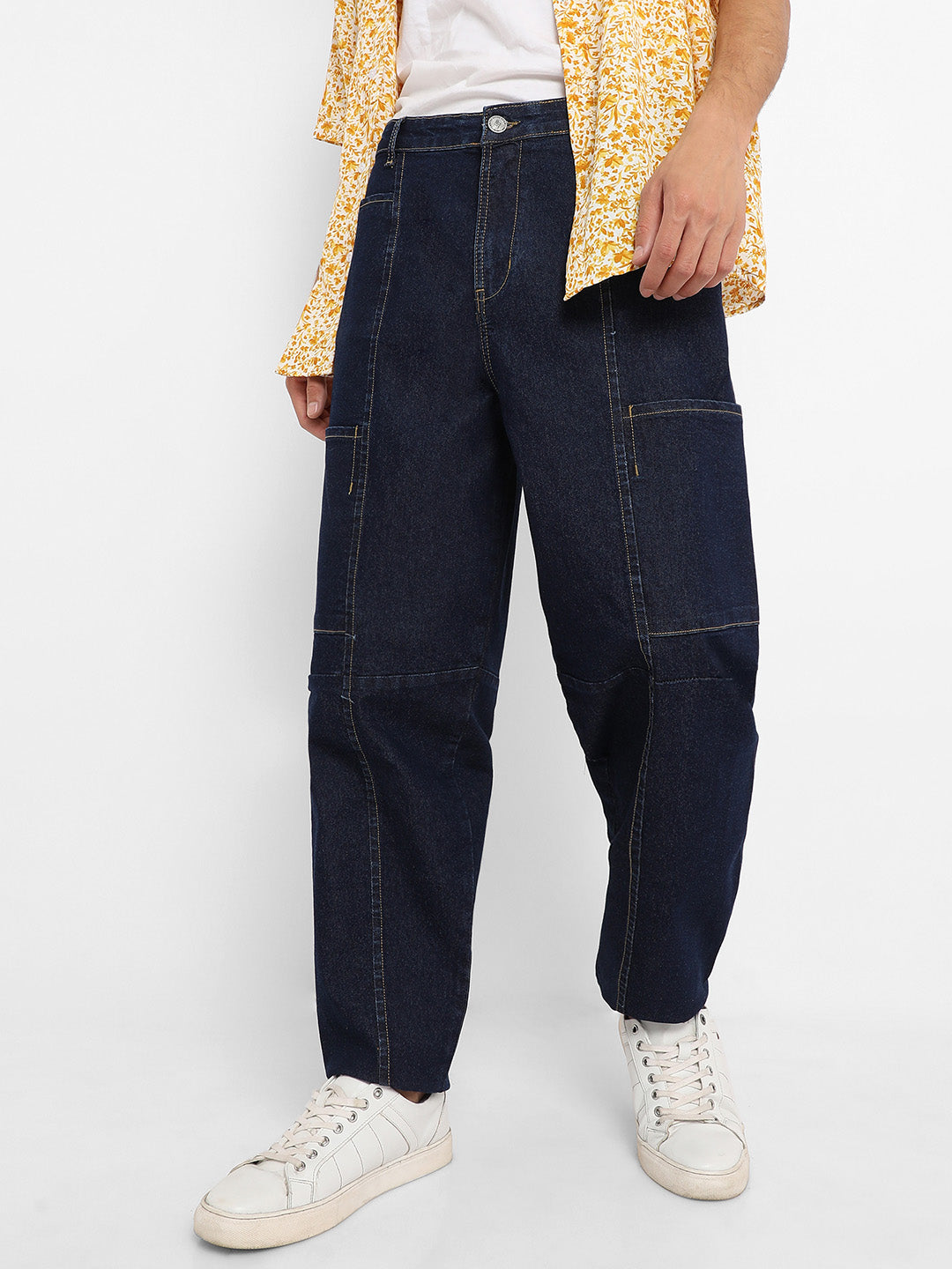 Campus Sutra - Baggy Cargo Denim Jeans