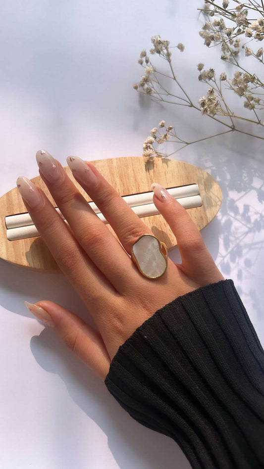Ava white ring