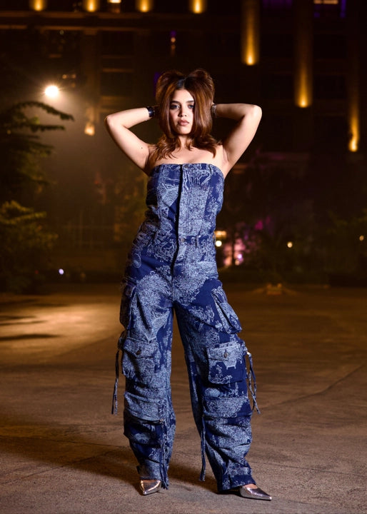 OFF DUTY INDIA - Milan High Street jacquard Utility Jumpsuit