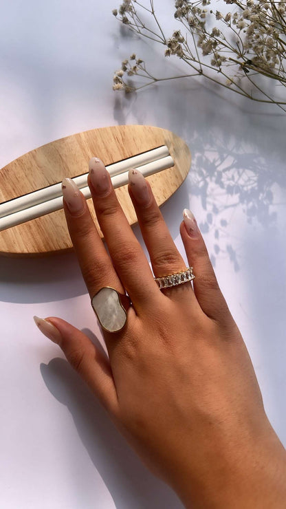 Ava white ring