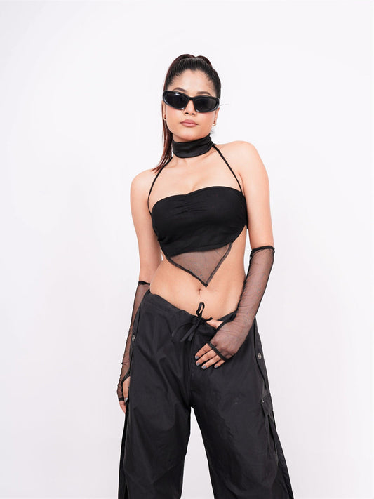 Burger Bae - Halter Neck Berlin Top (with Sleeves)