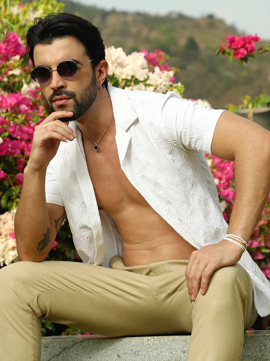 Campus Sutra - Creased-Check Shirt