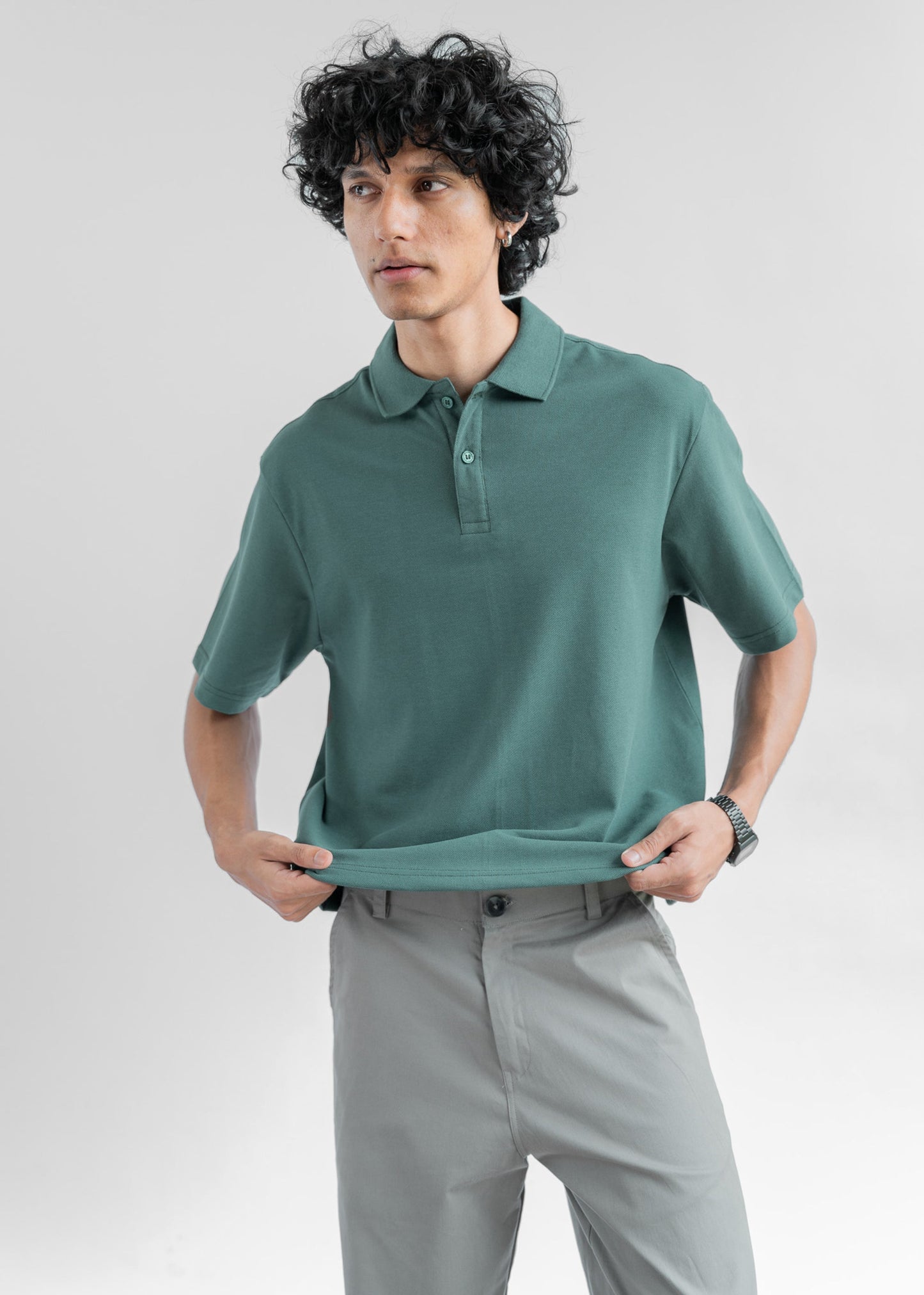 Vintage Green - Cropped Polo