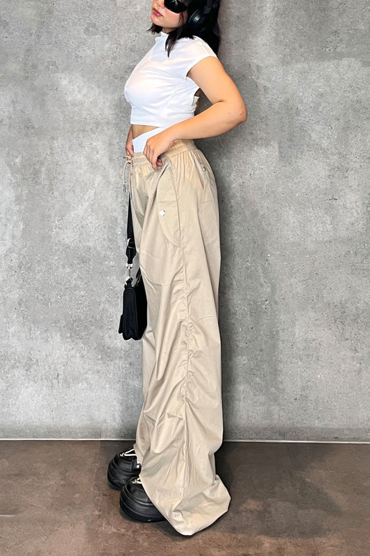 Beeglee - Beige Flared Pants