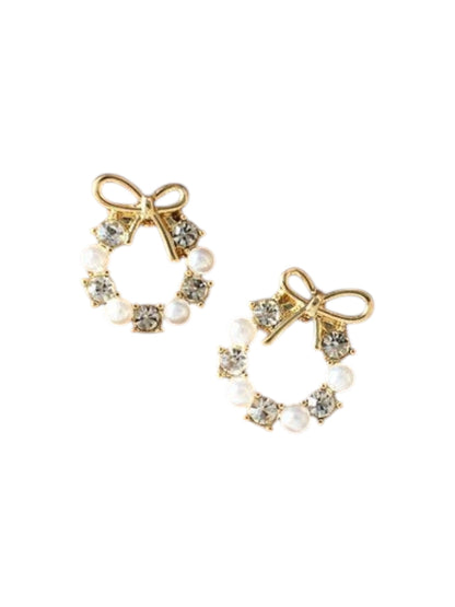 Radiant Pearl Hoops Earrings