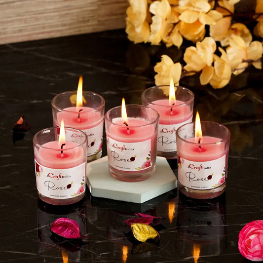 eCraftIndia - Scented Candles Pink Wax Aromas & Candles