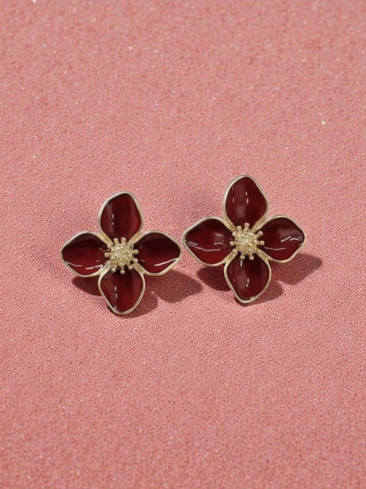 Just Lil Things - Ruby Bloom Studs Earrings