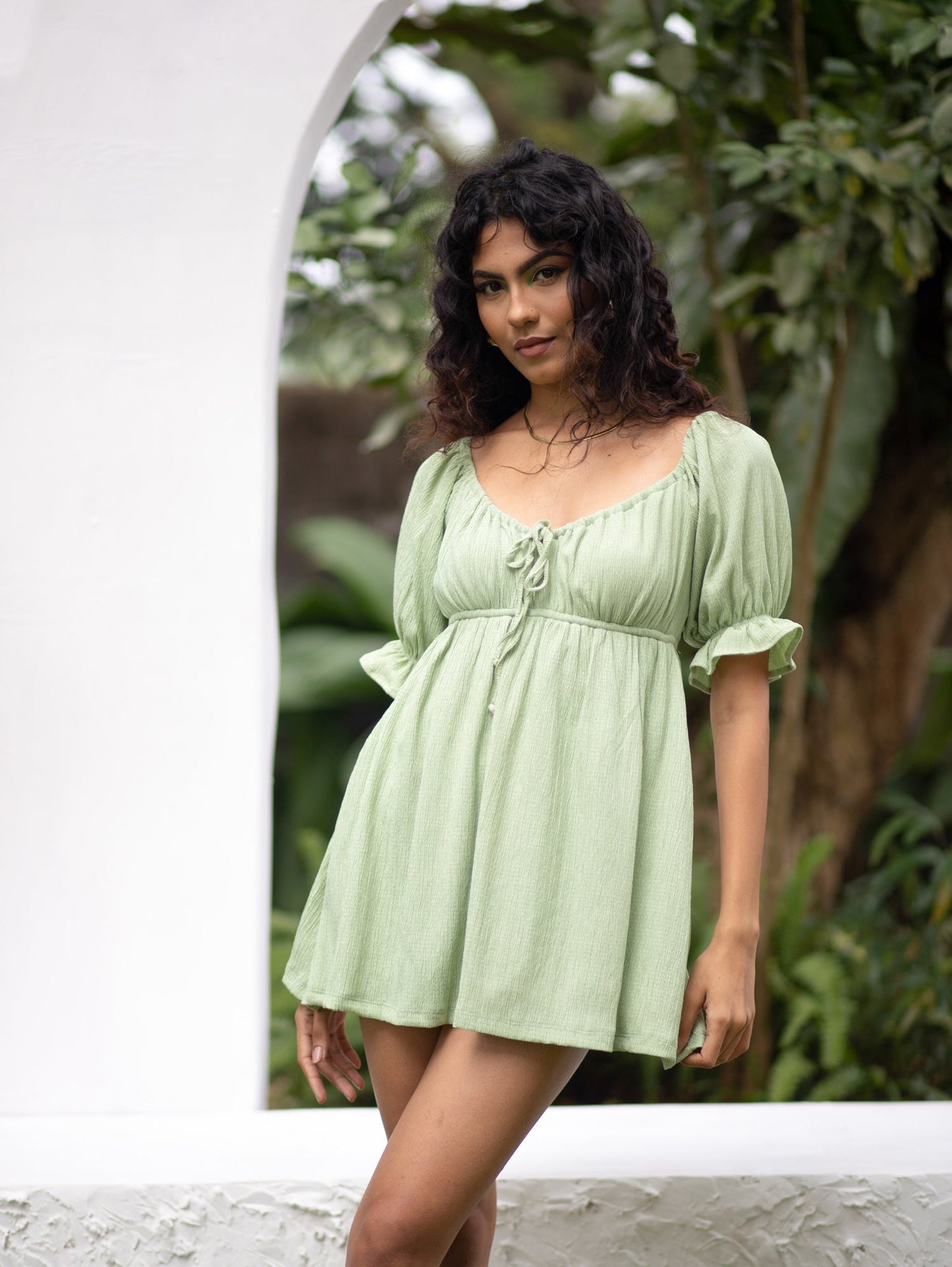 Bustier Detail Mini Dress