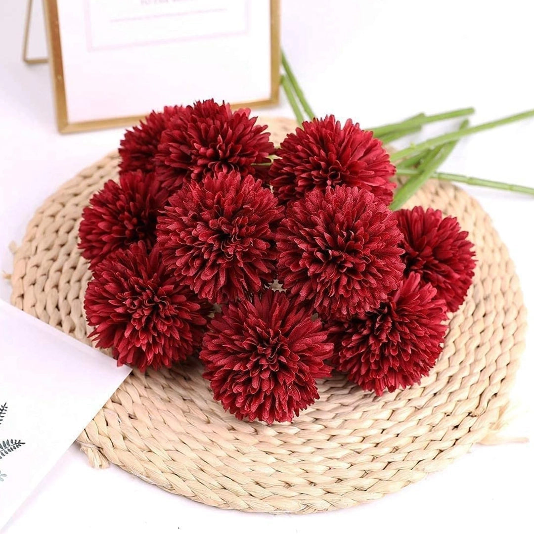 Artificial Flower Red Polyester Plants & Planters