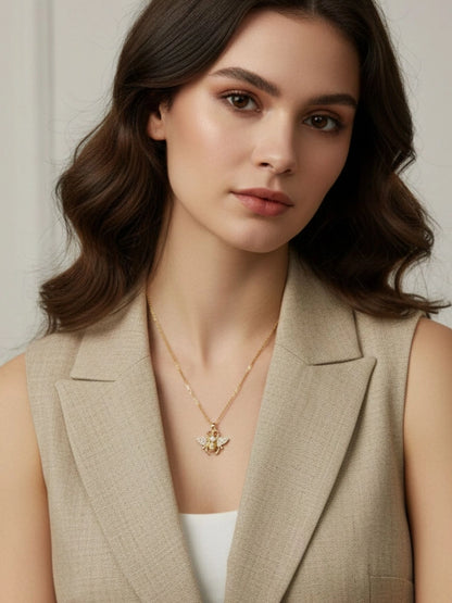Gold Plated Studded Pedant for women
