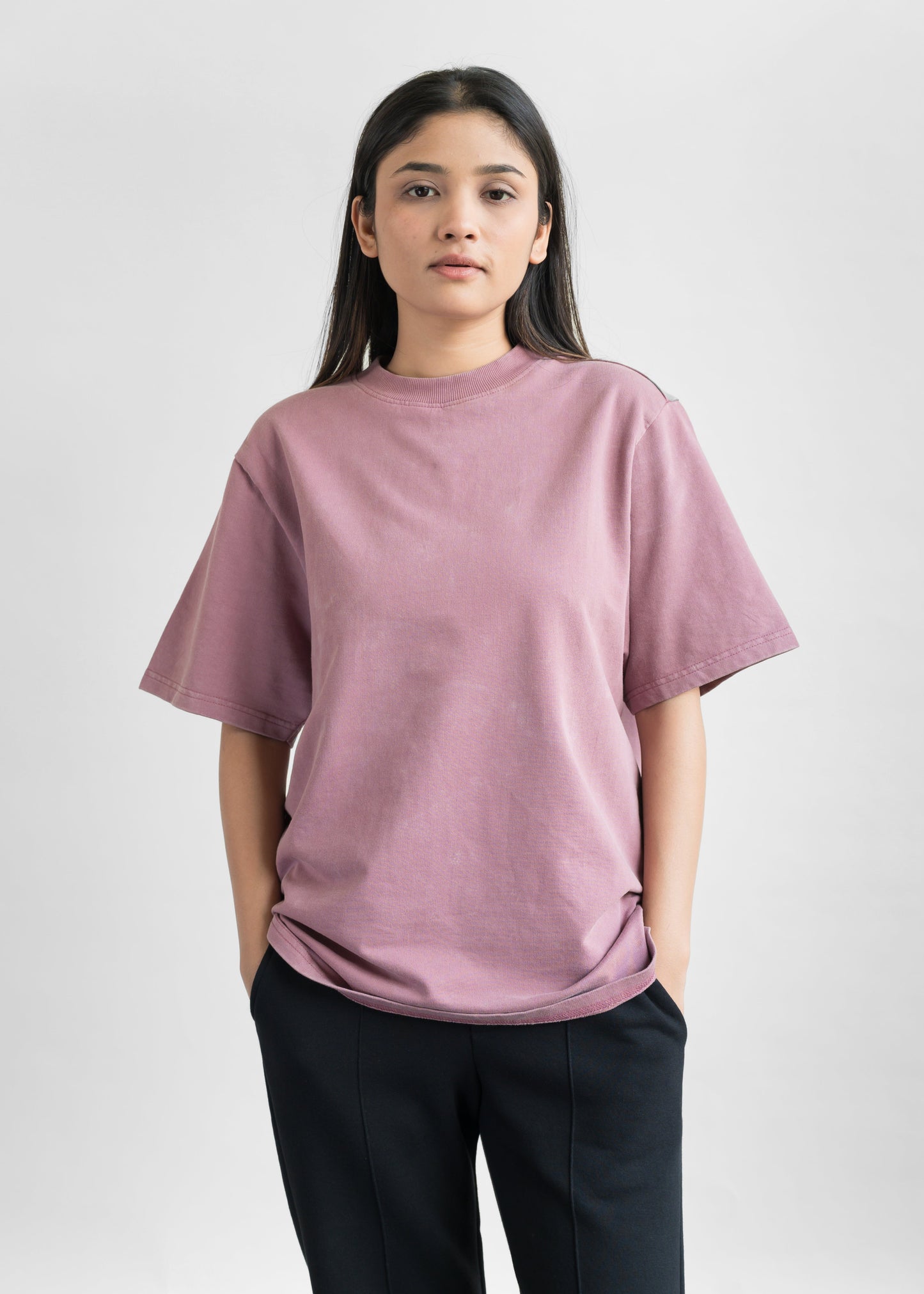 Plum - Stone Wash Heavy Weight T-Shirt