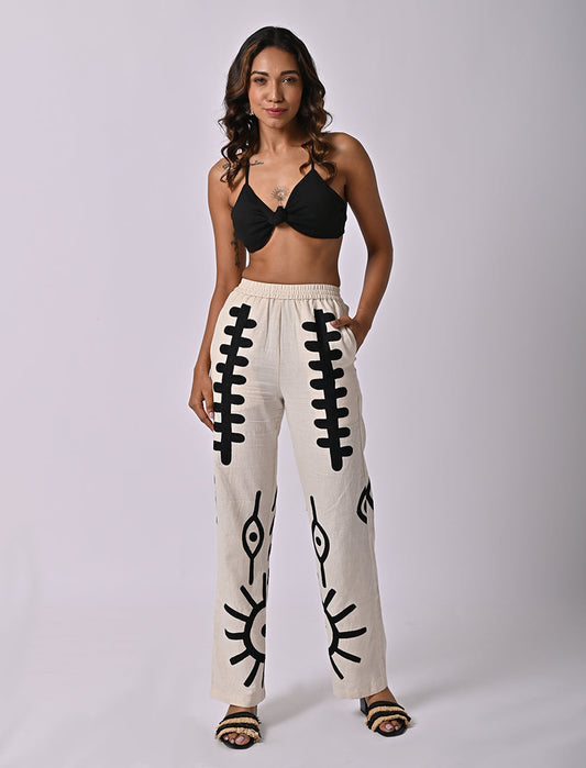 the missy co - Doodle Embroidered Pant