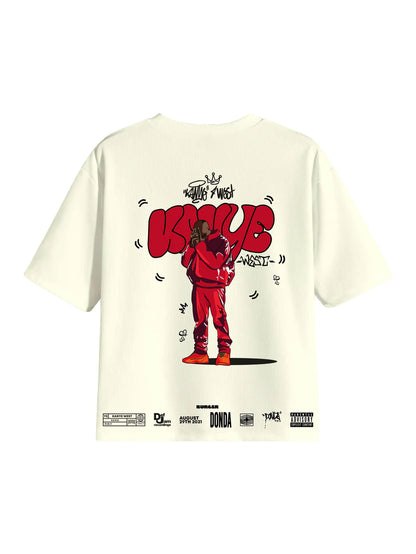The Kanye West : Donda Cartoon Art Drop Sleeved Tee For Men And Women
